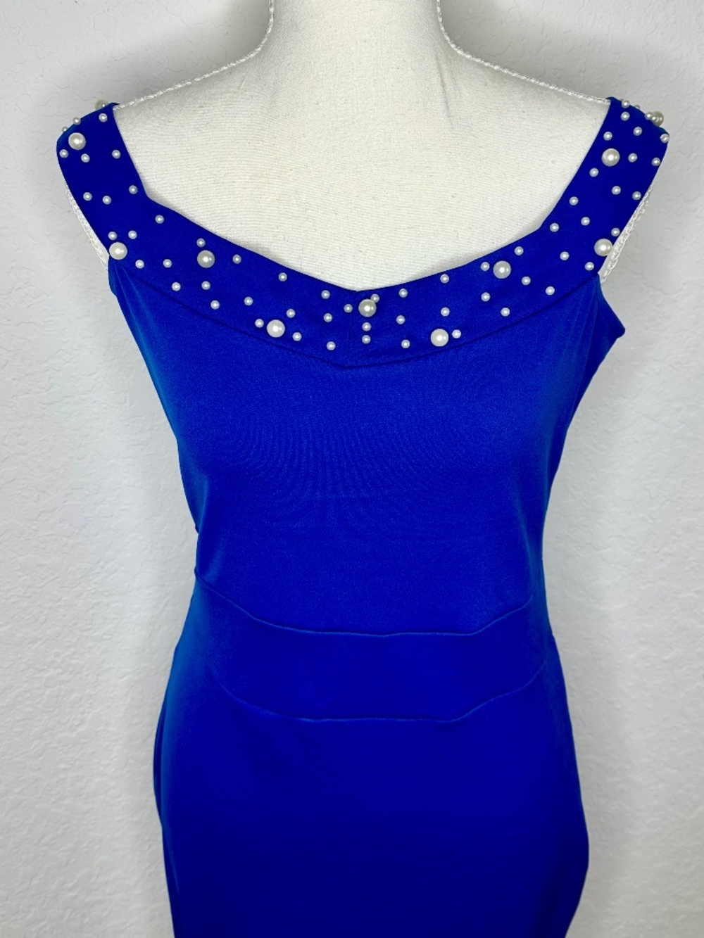 ChicMe Royal Blue Midi Bodycon Dress, Size L - Picture 4 of 12